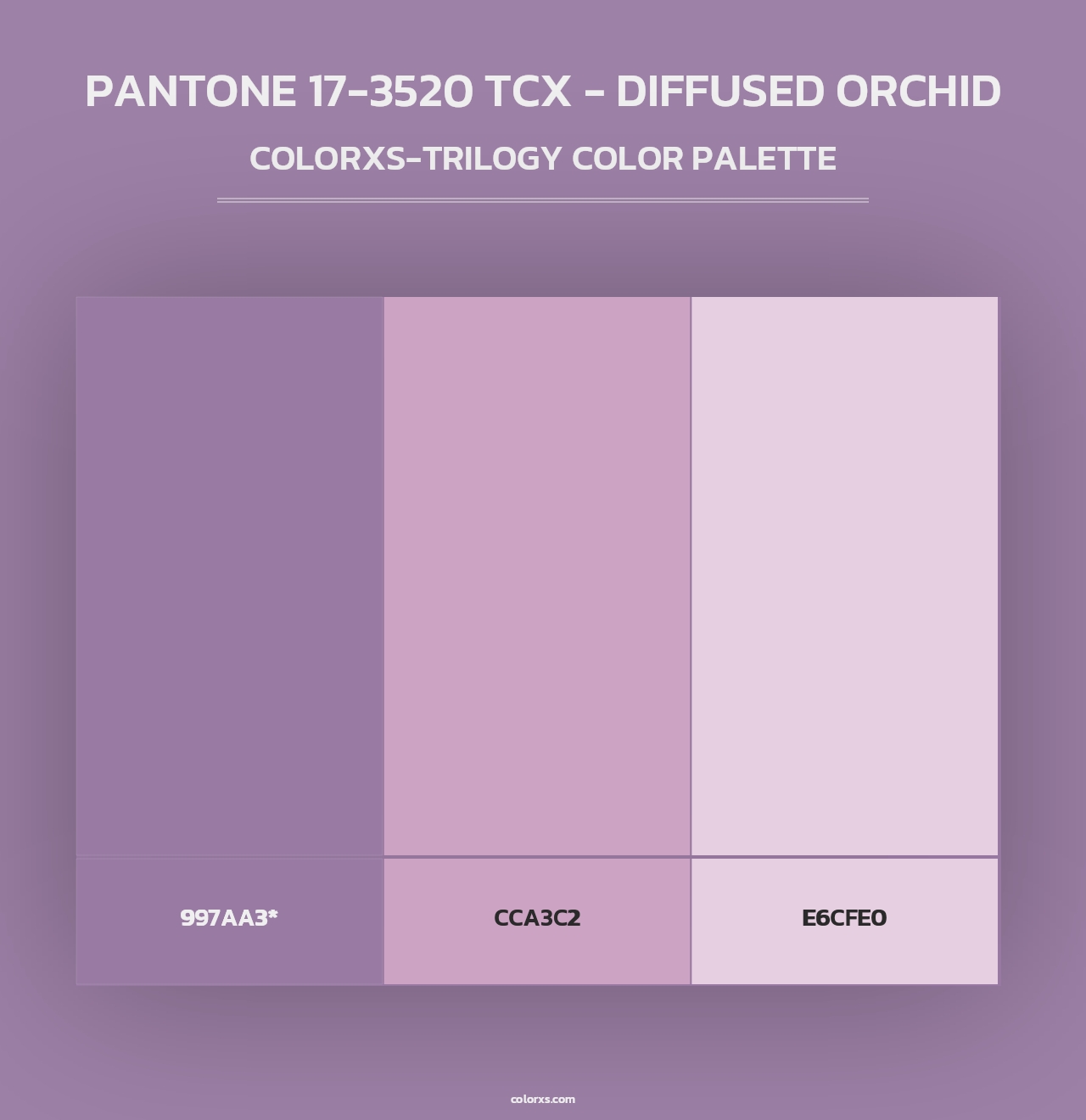 PANTONE 17-3520 TCX - Diffused Orchid - Colorxs Trilogy Palette