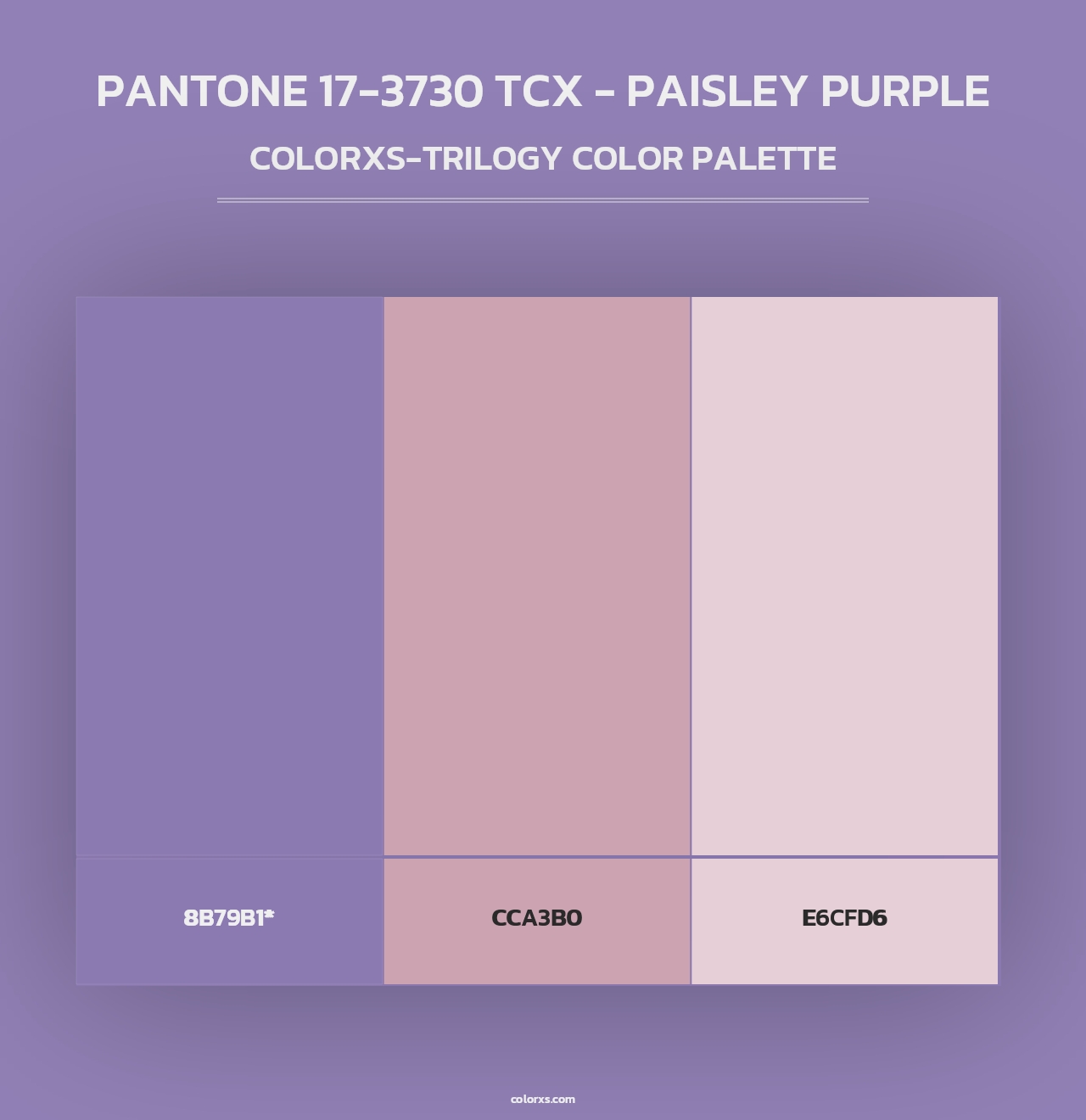PANTONE 17-3730 TCX - Paisley Purple - Colorxs Trilogy Palette