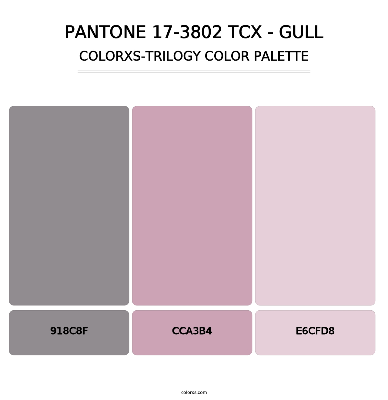 PANTONE 17-3802 TCX - Gull - Colorxs Trilogy Palette