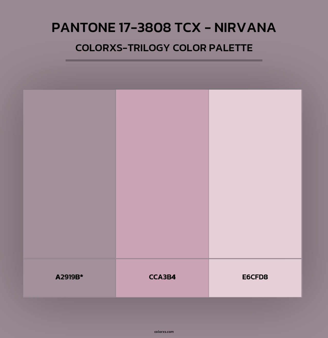 PANTONE 17-3808 TCX - Nirvana - Colorxs Trilogy Palette