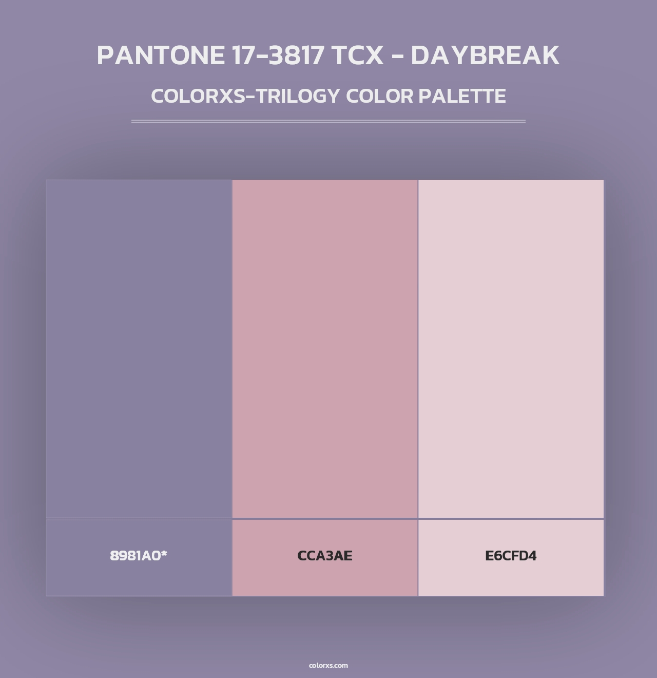 PANTONE 17-3817 TCX - Daybreak - Colorxs Trilogy Palette