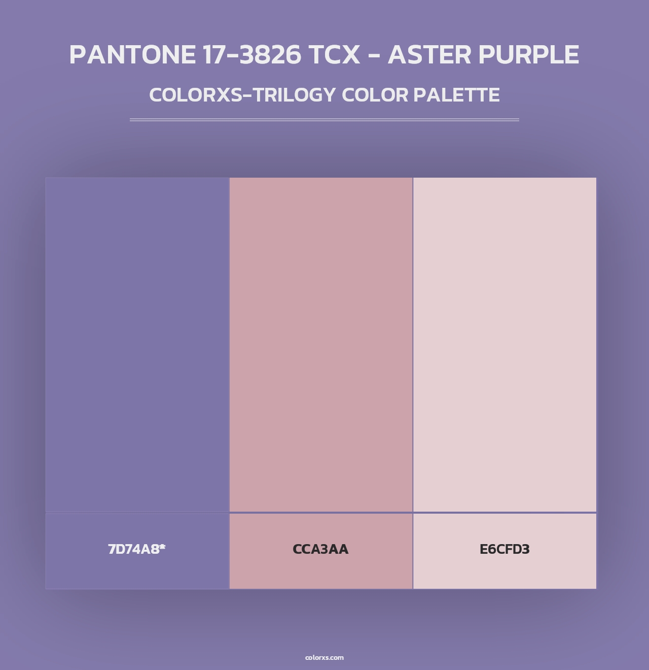 PANTONE 17-3826 TCX - Aster Purple - Colorxs Trilogy Palette