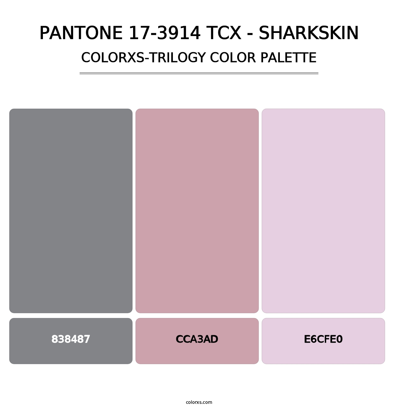 PANTONE 17-3914 TCX - Sharkskin - Colorxs Trilogy Palette