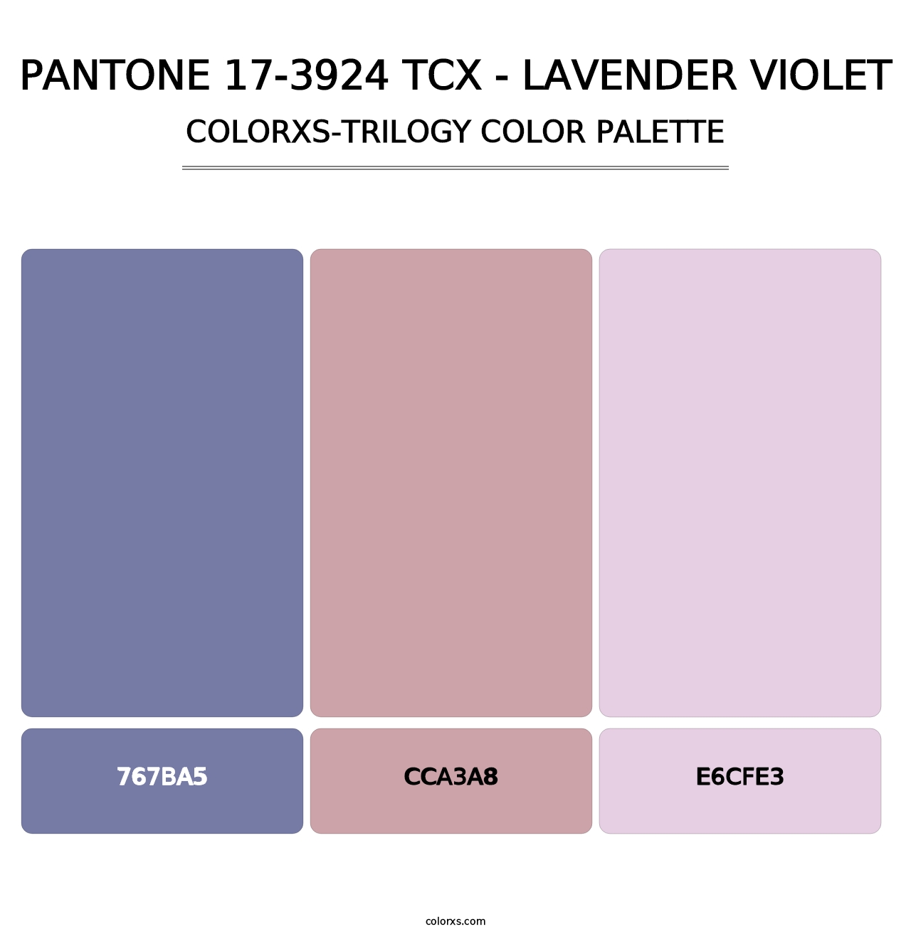PANTONE 17-3924 TCX - Lavender Violet - Colorxs Trilogy Palette