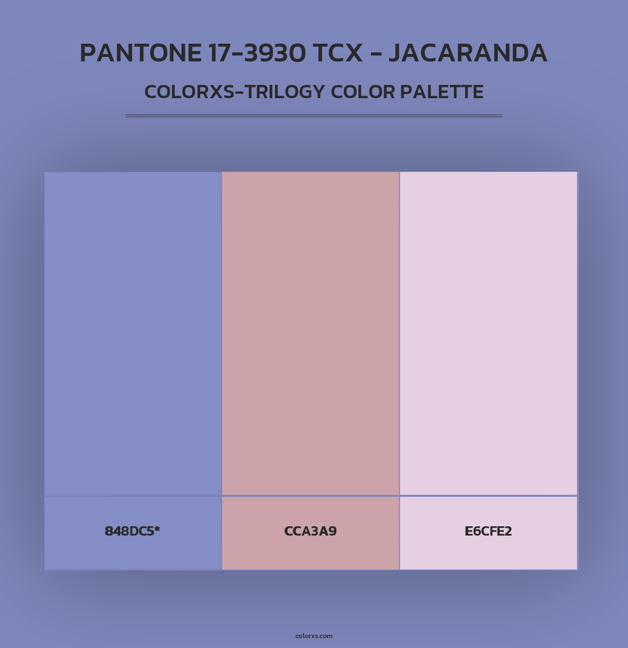 PANTONE 17-3930 TCX - Jacaranda - Colorxs Trilogy Palette