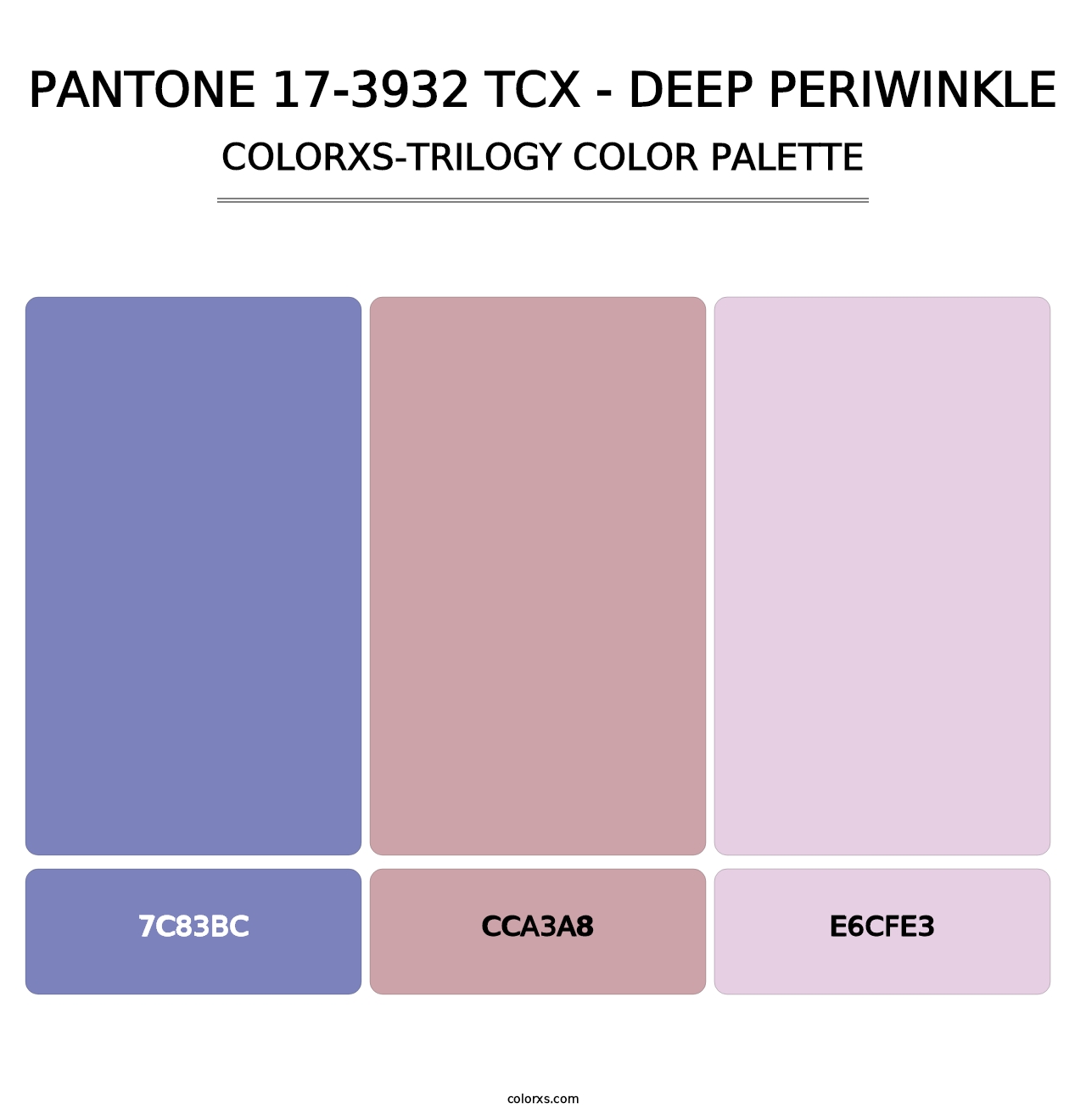 PANTONE 17-3932 TCX - Deep Periwinkle - Colorxs Trilogy Palette