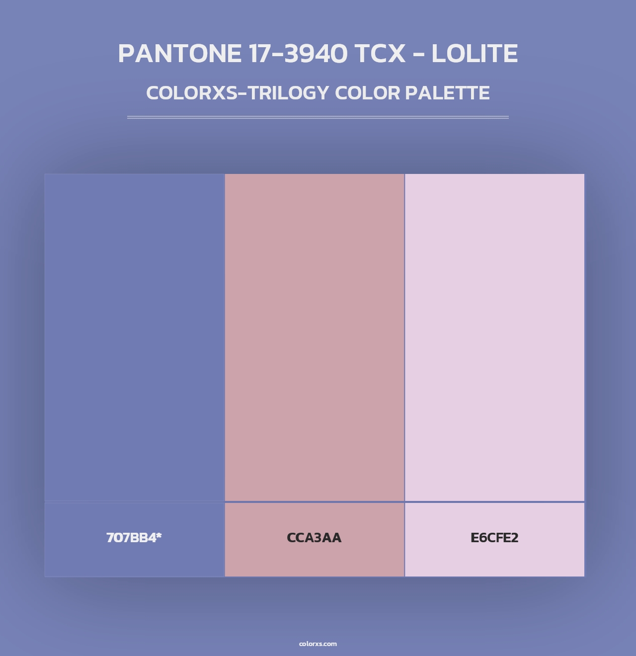 PANTONE 17-3940 TCX - lolite - Colorxs Trilogy Palette