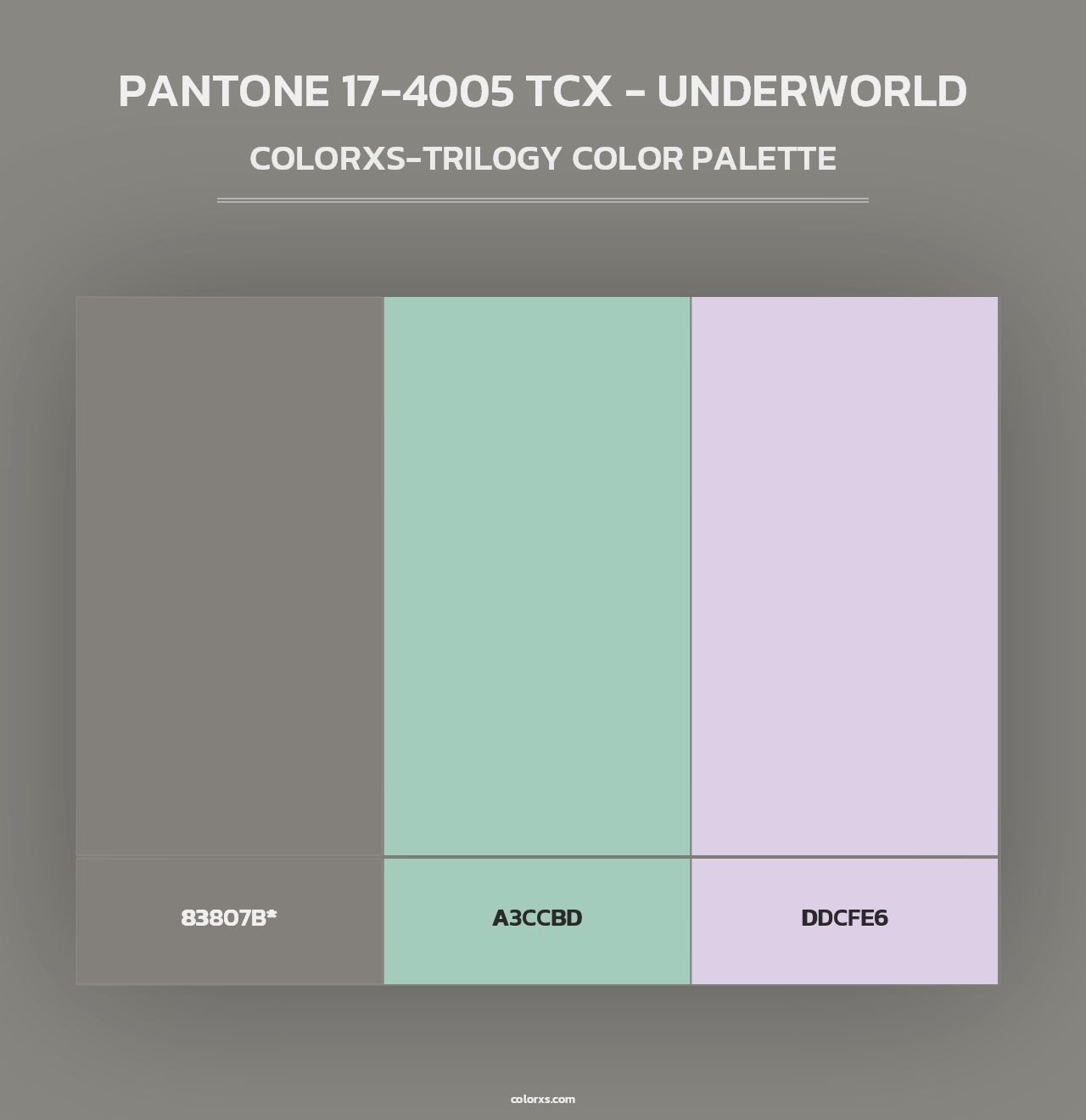 PANTONE 17-4005 TCX - Underworld - Colorxs Trilogy Palette