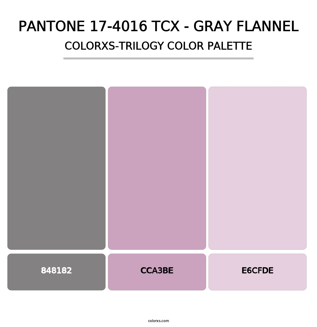 PANTONE 17-4016 TCX - Gray Flannel - Colorxs Trilogy Palette