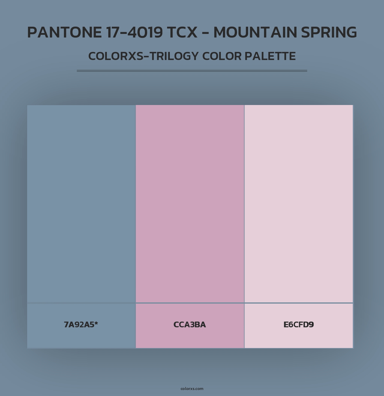 PANTONE 17-4019 TCX - Mountain Spring - Colorxs Trilogy Palette