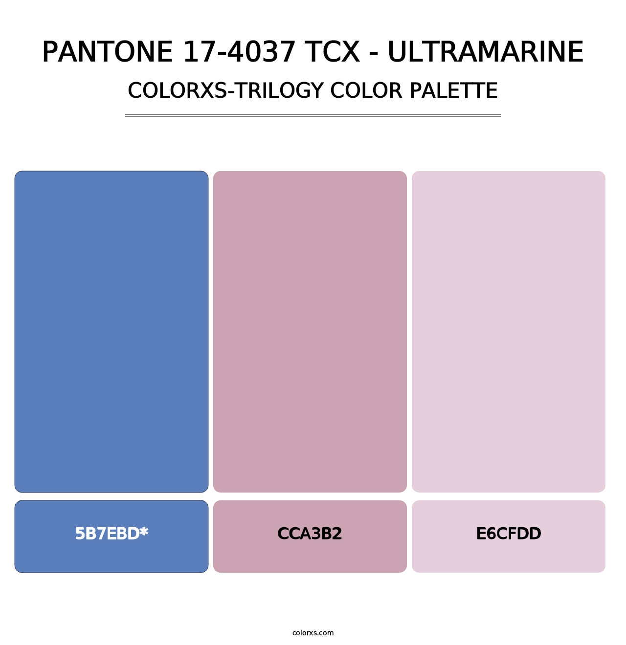 PANTONE 17-4037 TCX - Ultramarine - Colorxs Trilogy Palette