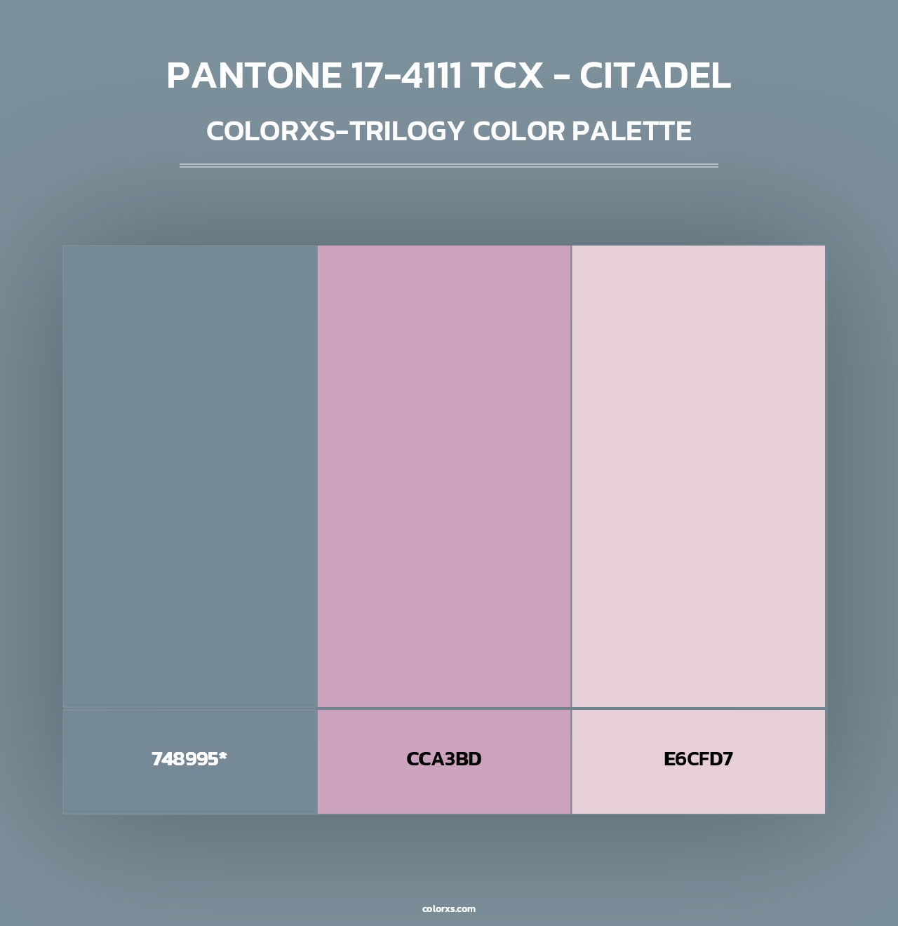 PANTONE 17-4111 TCX - Citadel - Colorxs Trilogy Palette