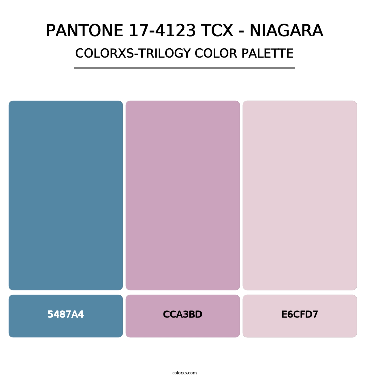 PANTONE 17-4123 TCX - Niagara - Colorxs Trilogy Palette