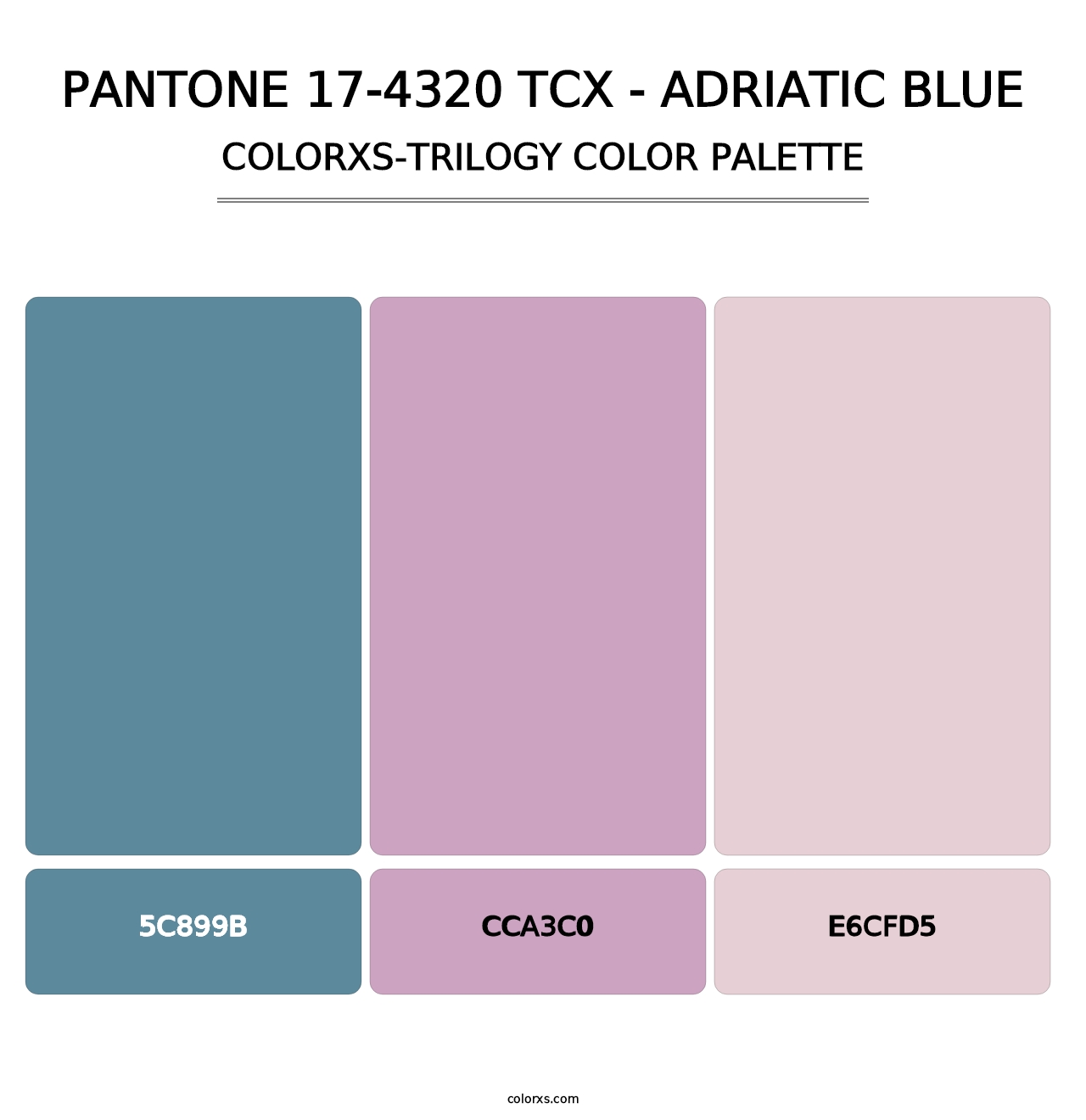 PANTONE 17-4320 TCX - Adriatic Blue - Colorxs Trilogy Palette
