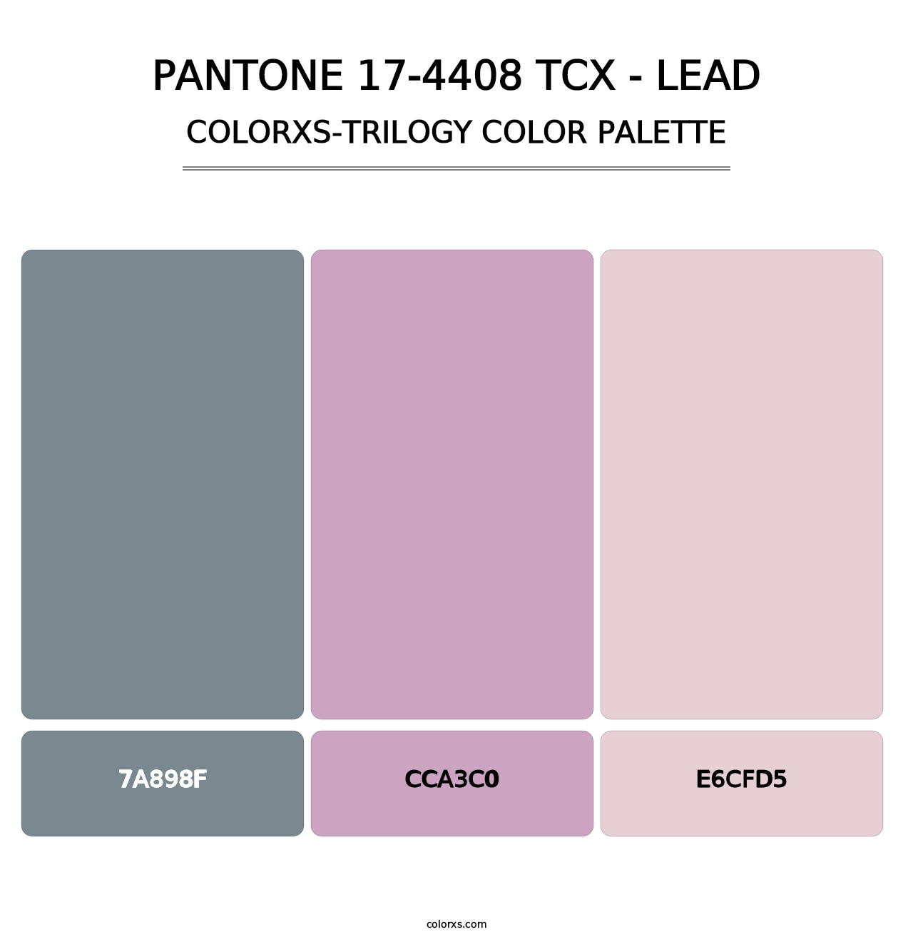 PANTONE 17-4408 TCX - Lead - Colorxs Trilogy Palette