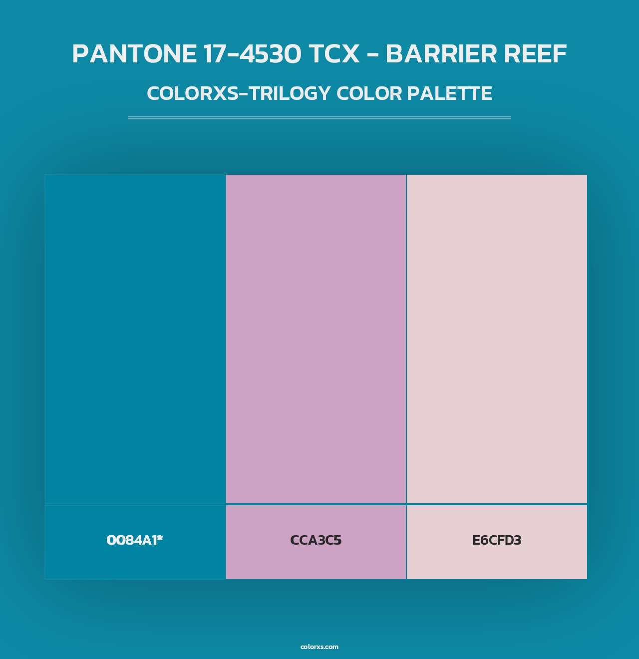 PANTONE 17-4530 TCX - Barrier Reef - Colorxs Trilogy Palette