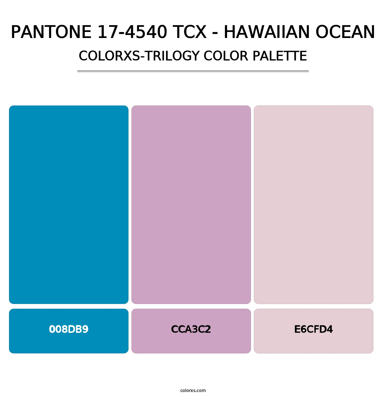 PANTONE 17-4540 TCX - Hawaiian Ocean - Colorxs Trilogy Palette