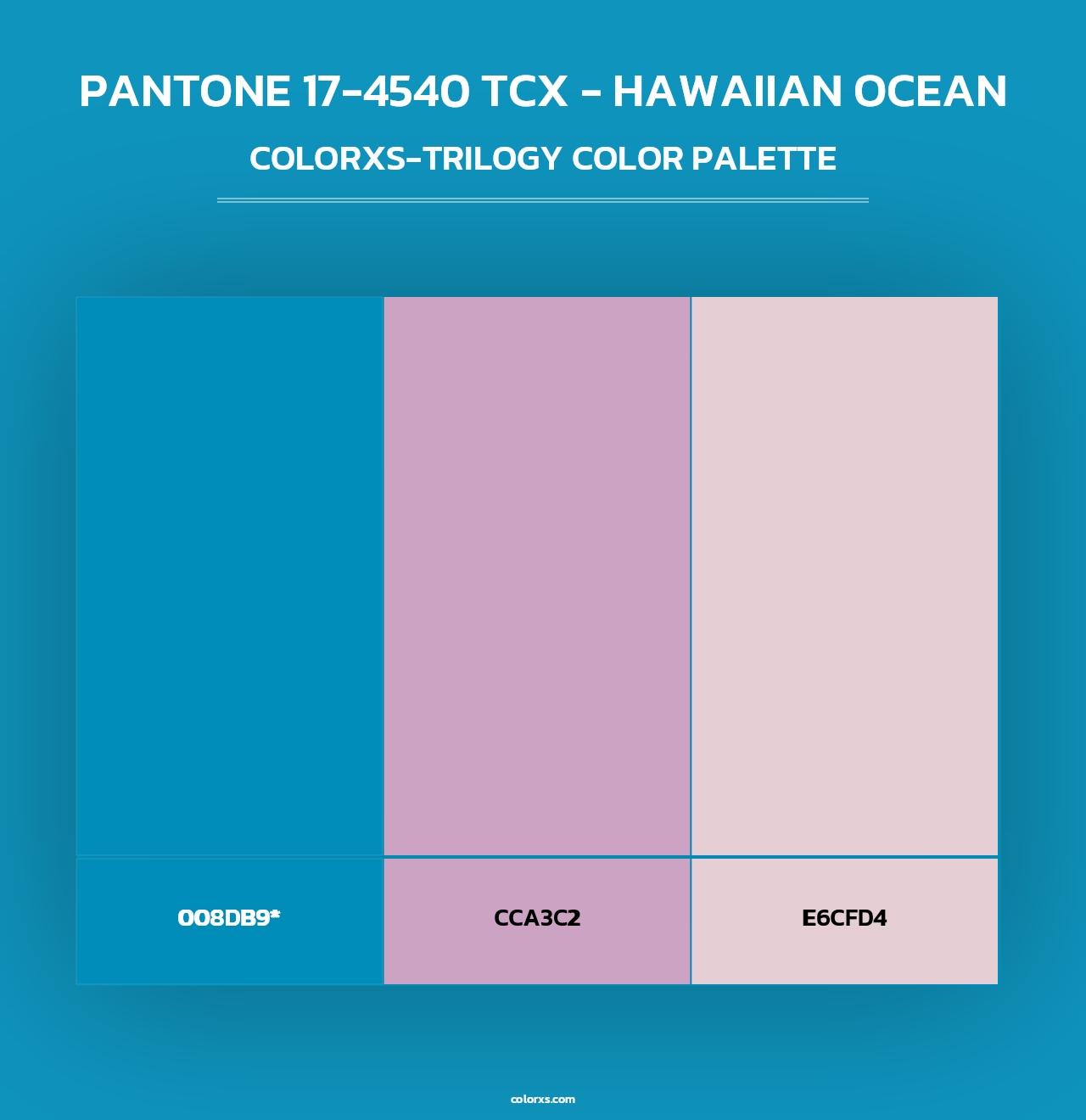 PANTONE 17-4540 TCX - Hawaiian Ocean - Colorxs Trilogy Palette