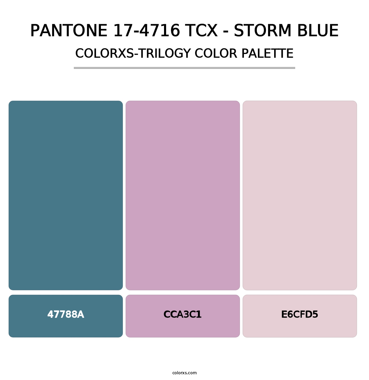 PANTONE 17-4716 TCX - Storm Blue - Colorxs Trilogy Palette