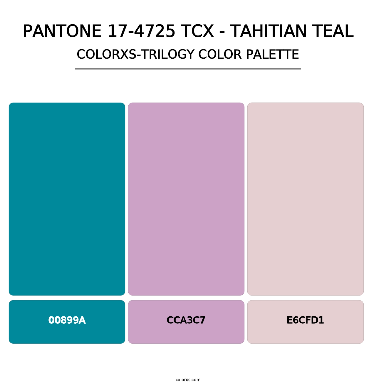 PANTONE 17-4725 TCX - Tahitian Teal - Colorxs Trilogy Palette