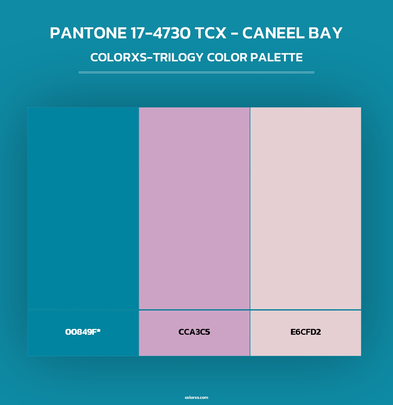 PANTONE 17-4730 TCX - Caneel Bay - Colorxs Trilogy Palette