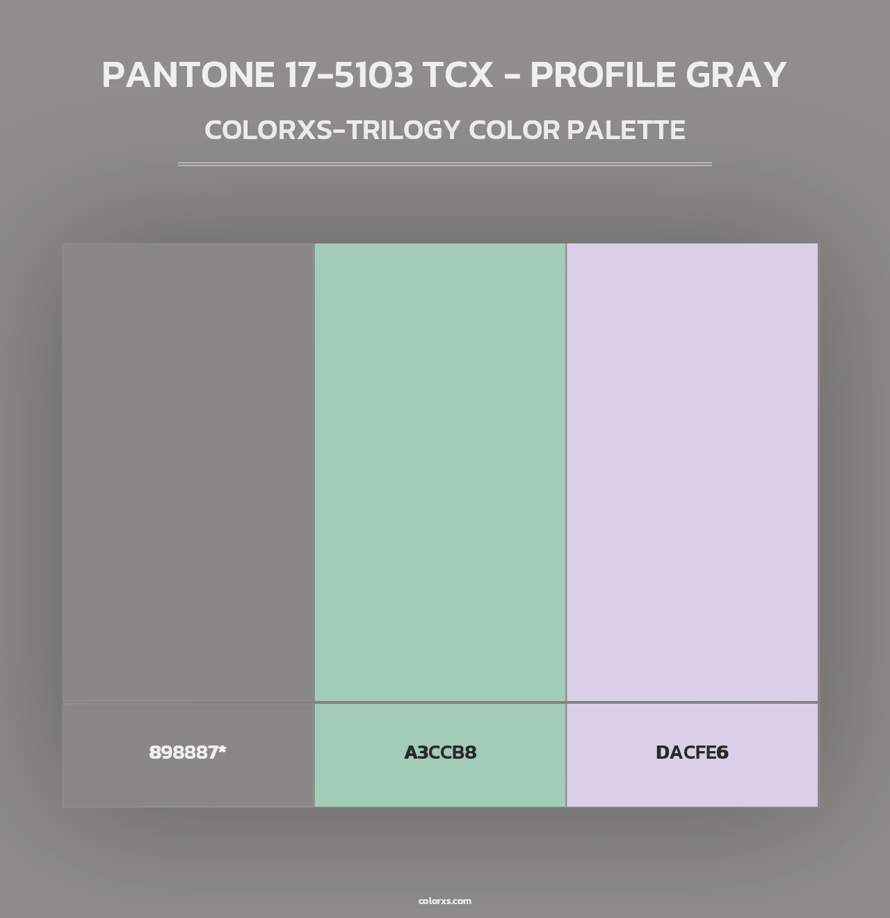 PANTONE 17-5103 TCX - Profile Gray - Colorxs Trilogy Palette