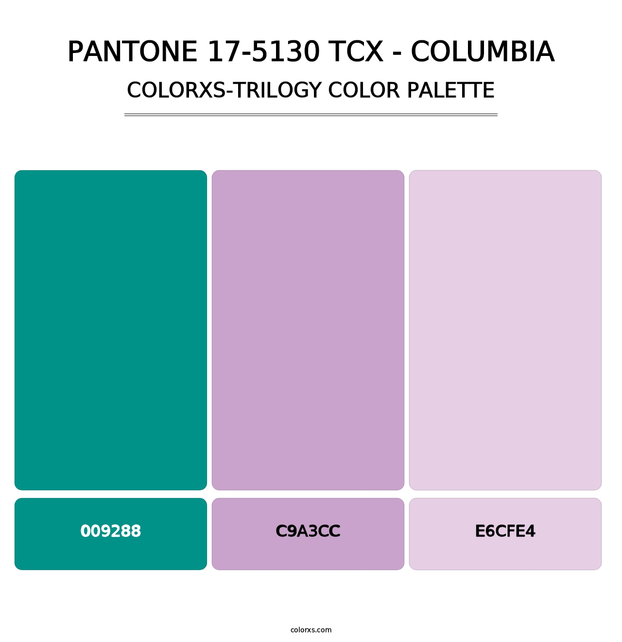 PANTONE 17-5130 TCX - Columbia - Colorxs Trilogy Palette