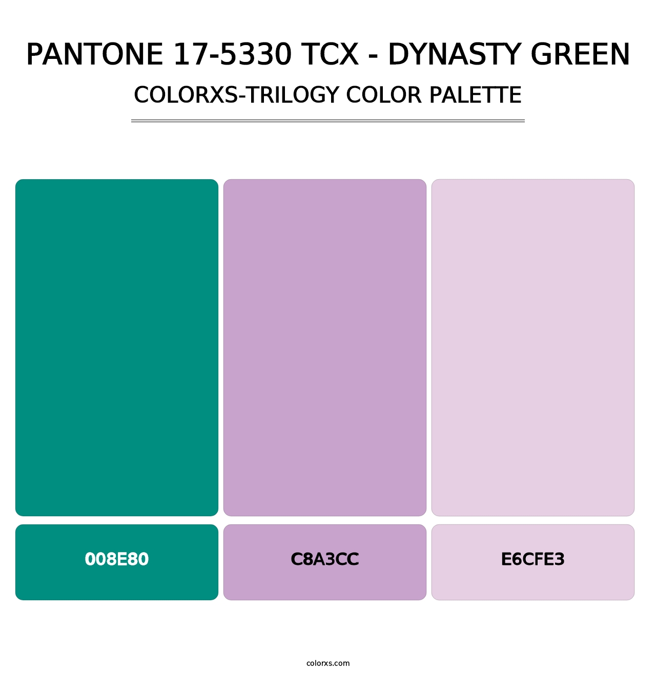 PANTONE 17-5330 TCX - Dynasty Green - Colorxs Trilogy Palette