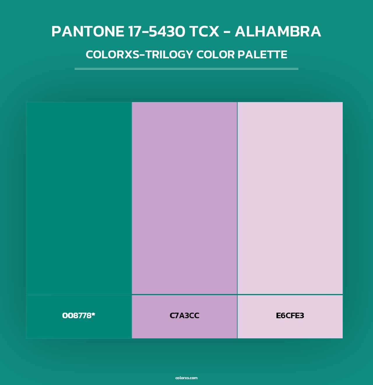 PANTONE 17-5430 TCX - Alhambra - Colorxs Trilogy Palette