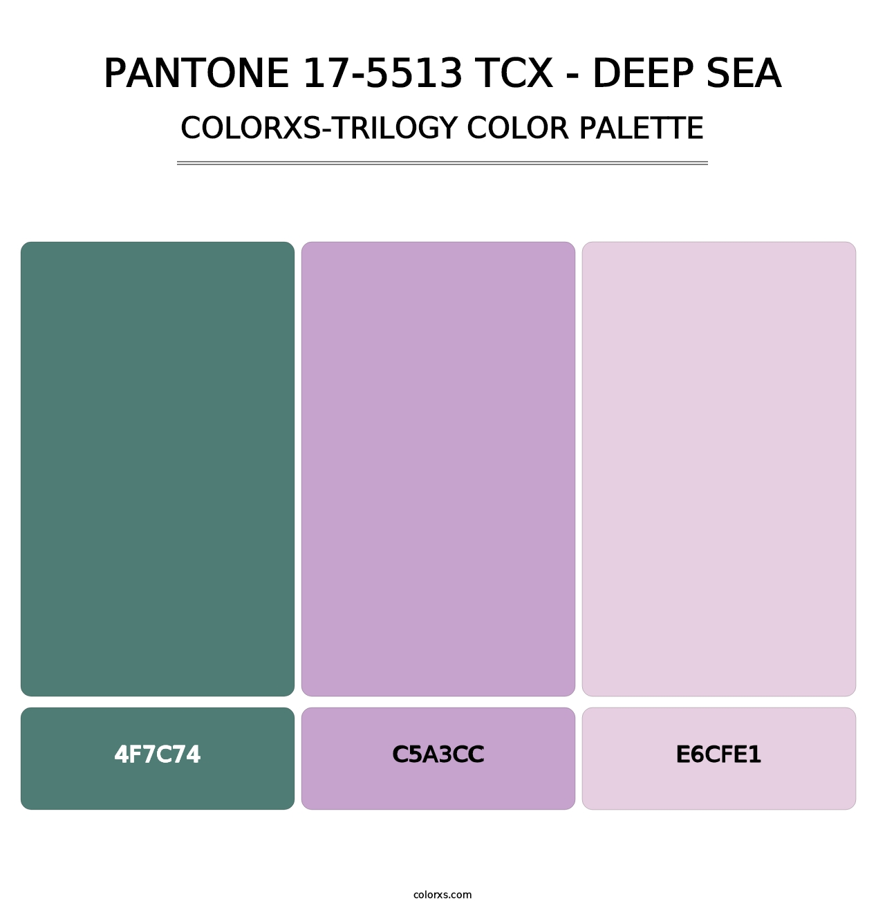 PANTONE 17-5513 TCX - Deep Sea - Colorxs Trilogy Palette