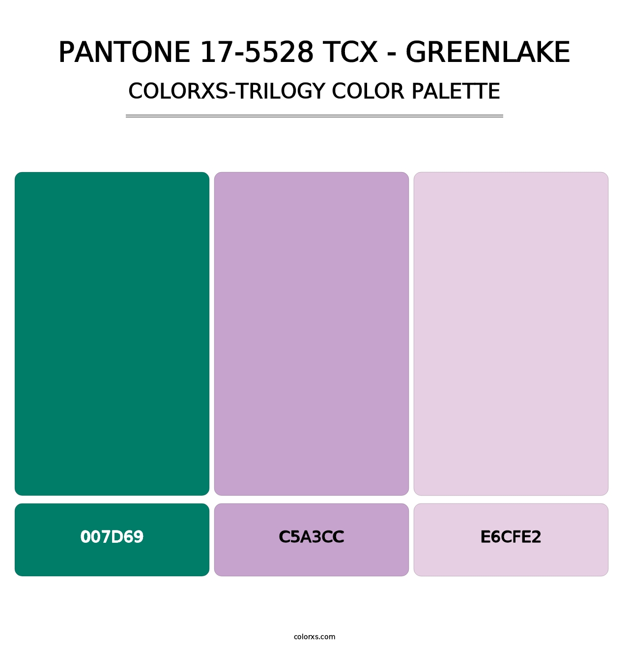 PANTONE 17-5528 TCX - Greenlake - Colorxs Trilogy Palette