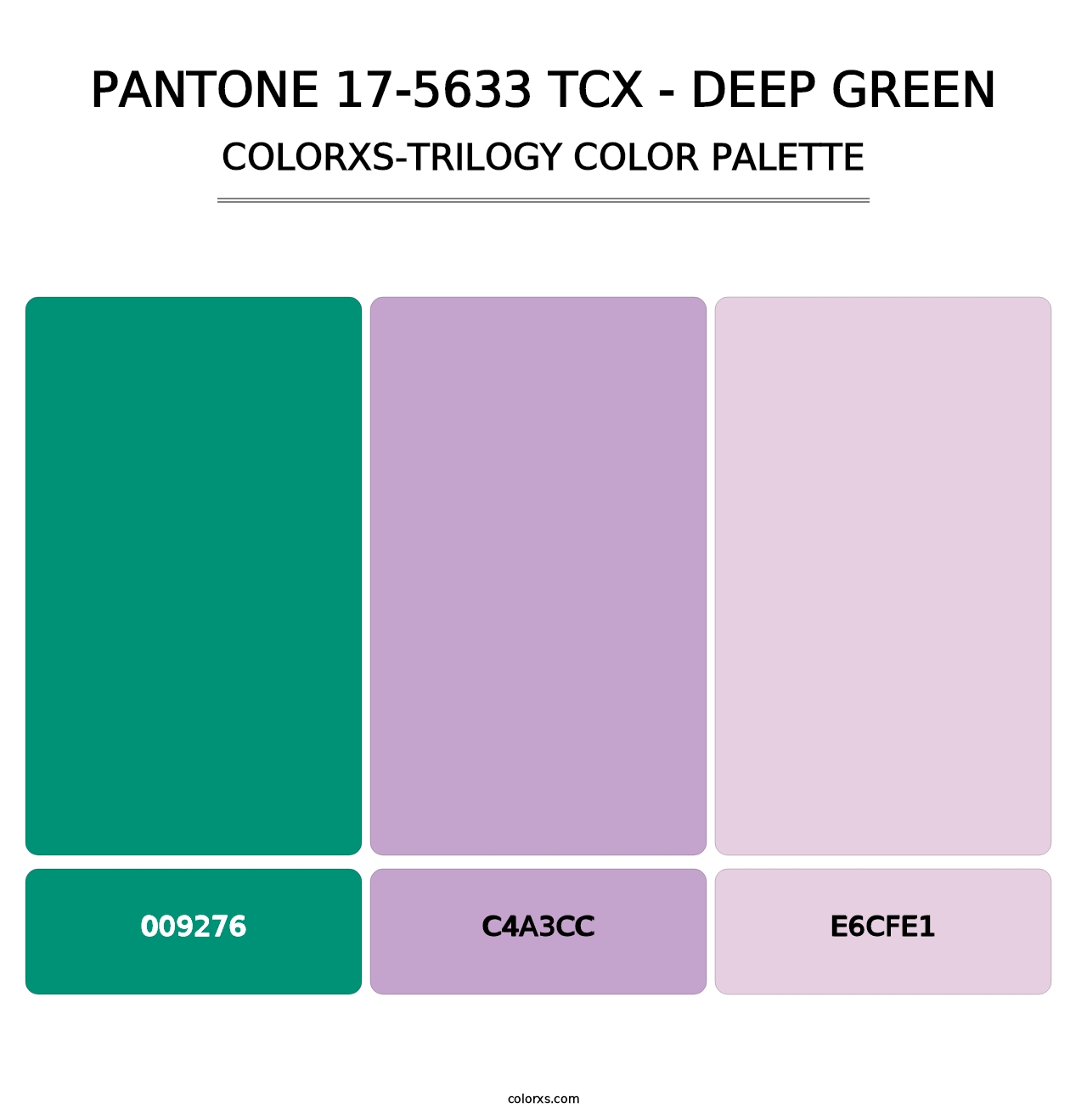 PANTONE 17-5633 TCX - Deep Green - Colorxs Trilogy Palette