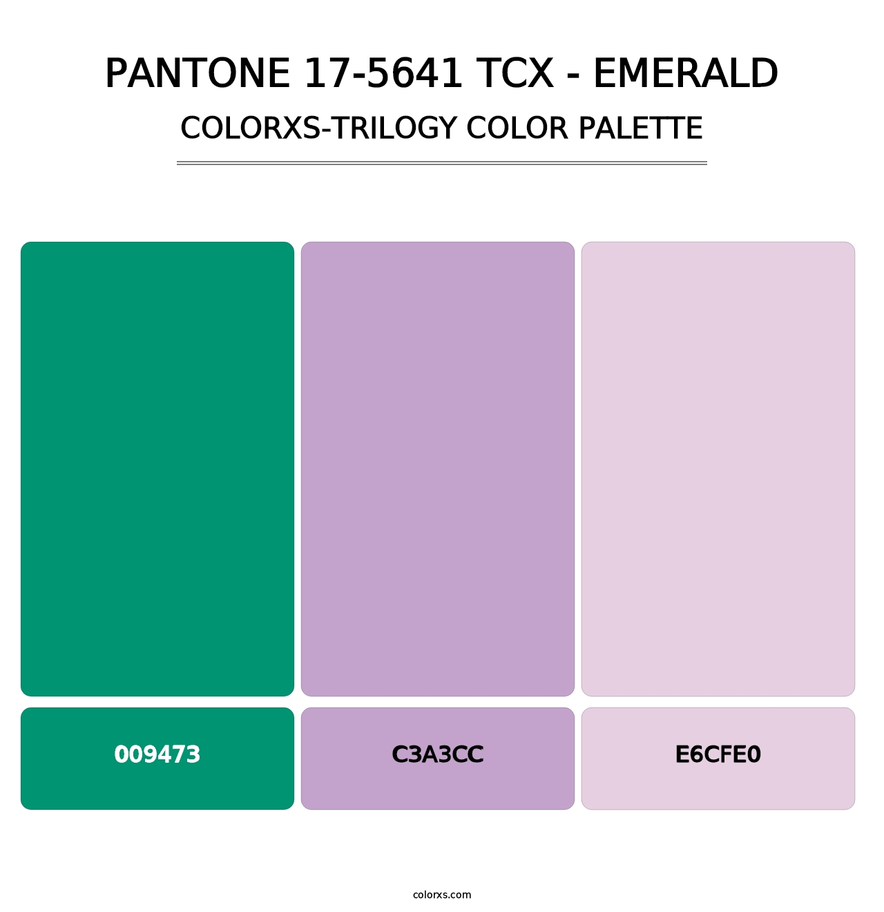 PANTONE 17-5641 TCX - Emerald - Colorxs Trilogy Palette