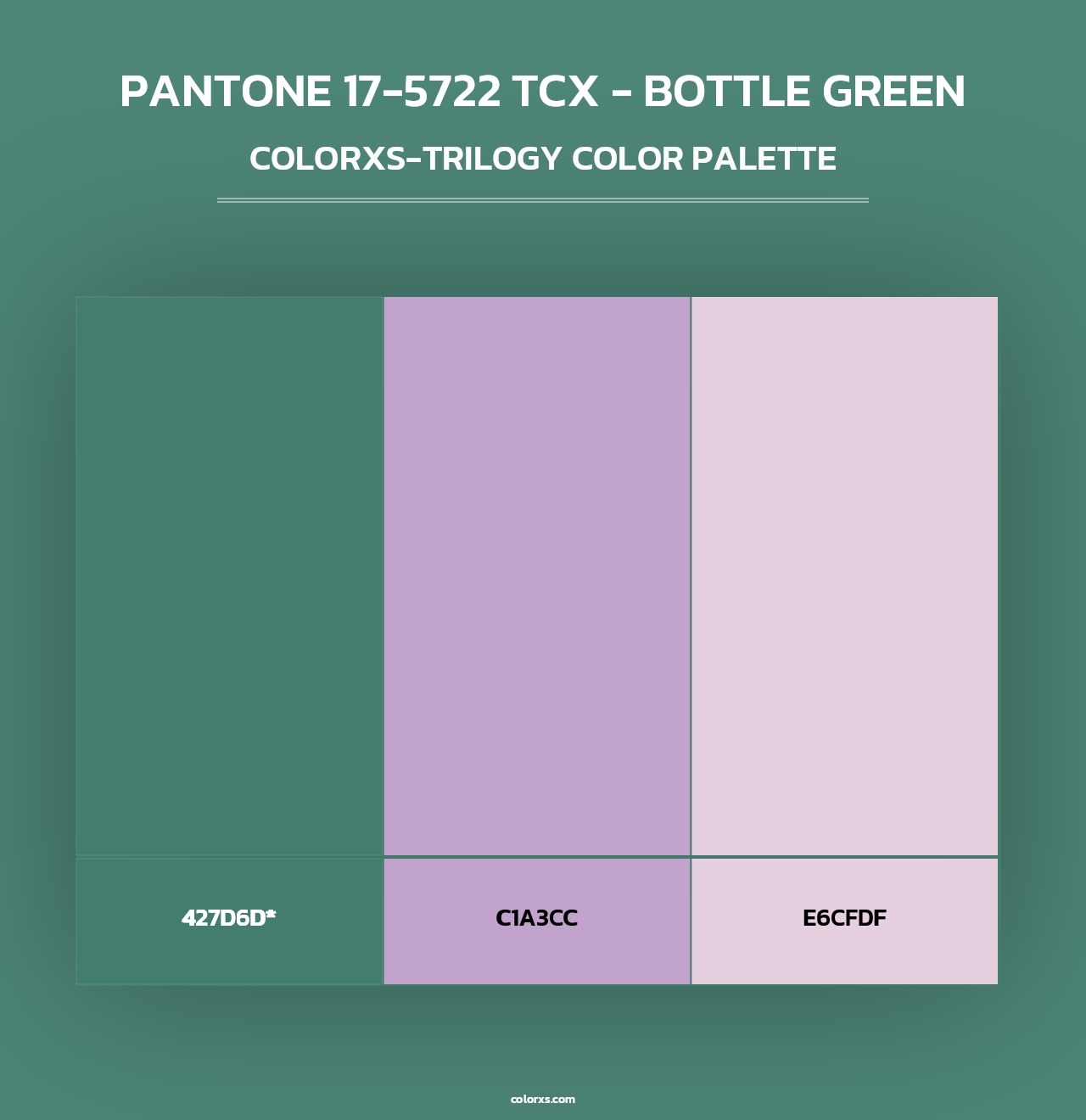PANTONE 17-5722 TCX - Bottle Green - Colorxs Trilogy Palette
