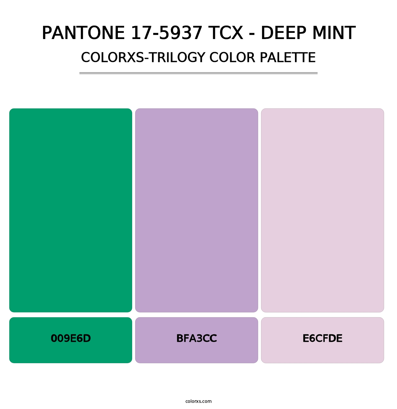 PANTONE 17-5937 TCX - Deep Mint - Colorxs Trilogy Palette