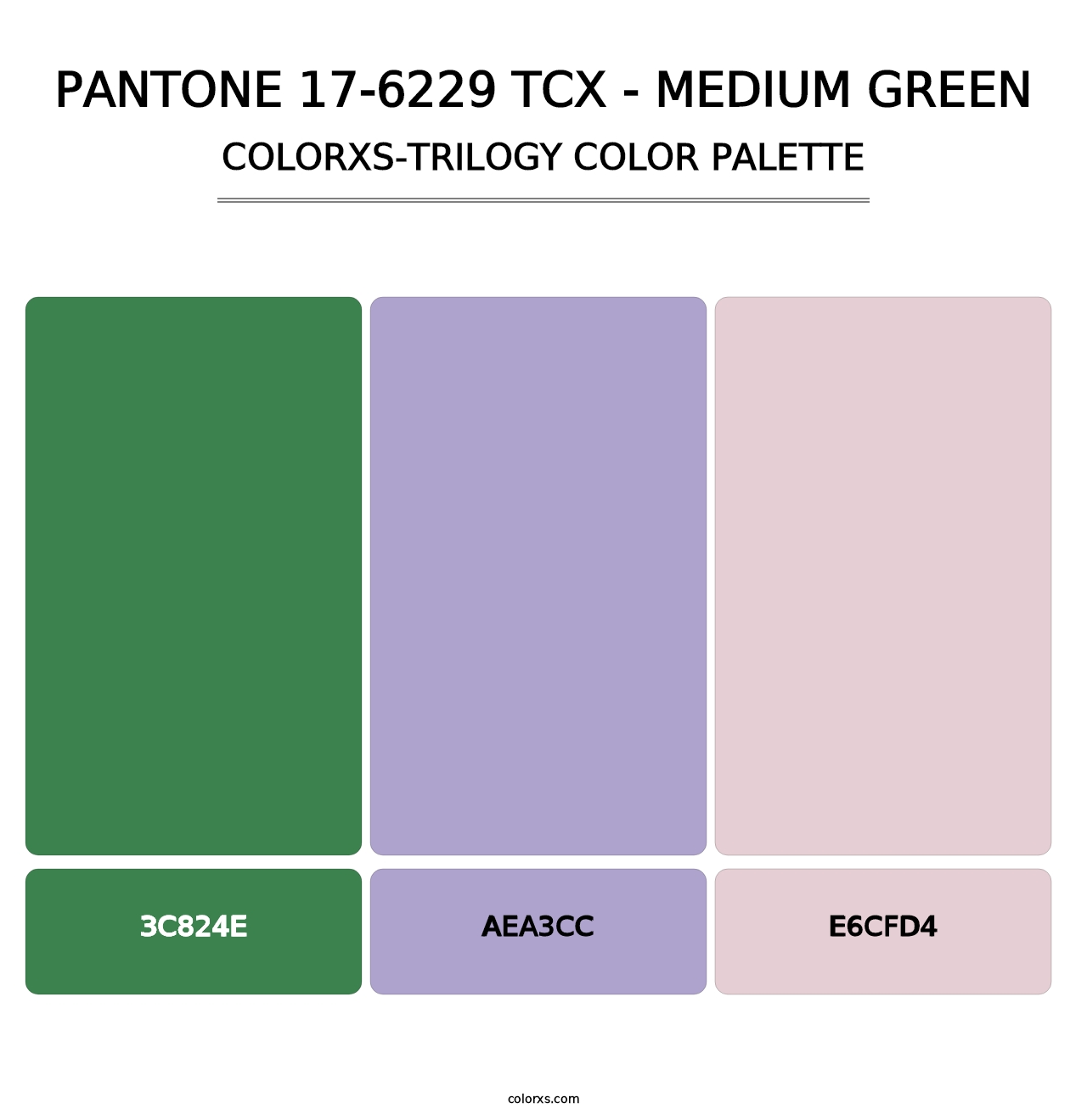 PANTONE 17-6229 TCX - Medium Green - Colorxs Trilogy Palette