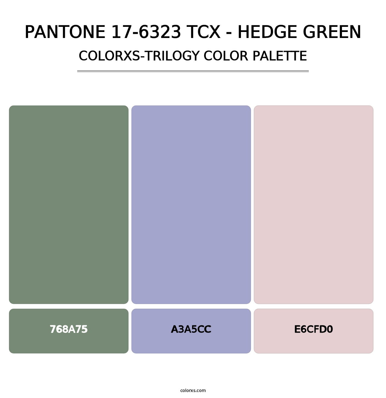 PANTONE 17-6323 TCX - Hedge Green - Colorxs Trilogy Palette