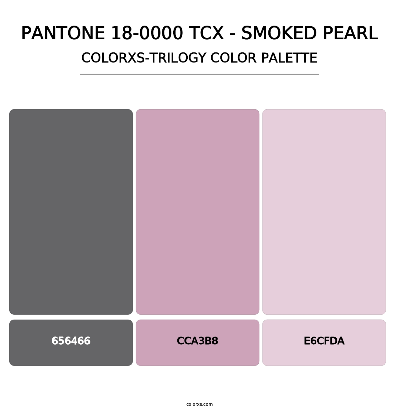 PANTONE 18-0000 TCX - Smoked Pearl - Colorxs Trilogy Palette