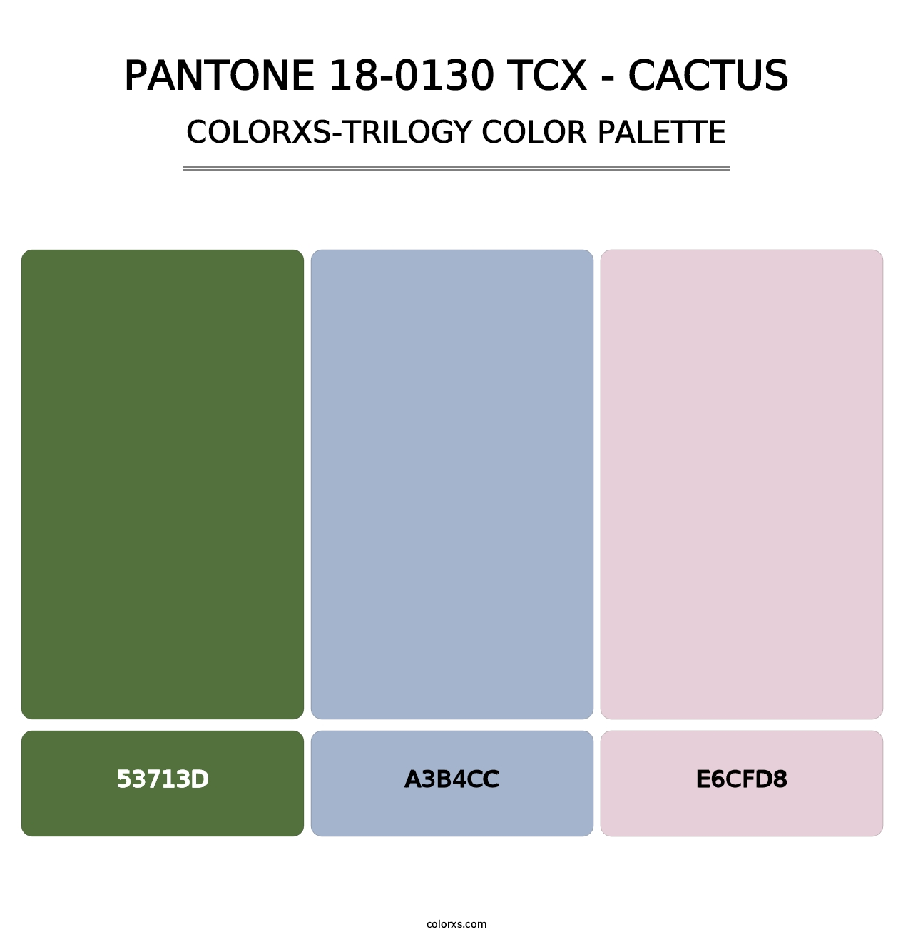 PANTONE 18-0130 TCX - Cactus - Colorxs Trilogy Palette
