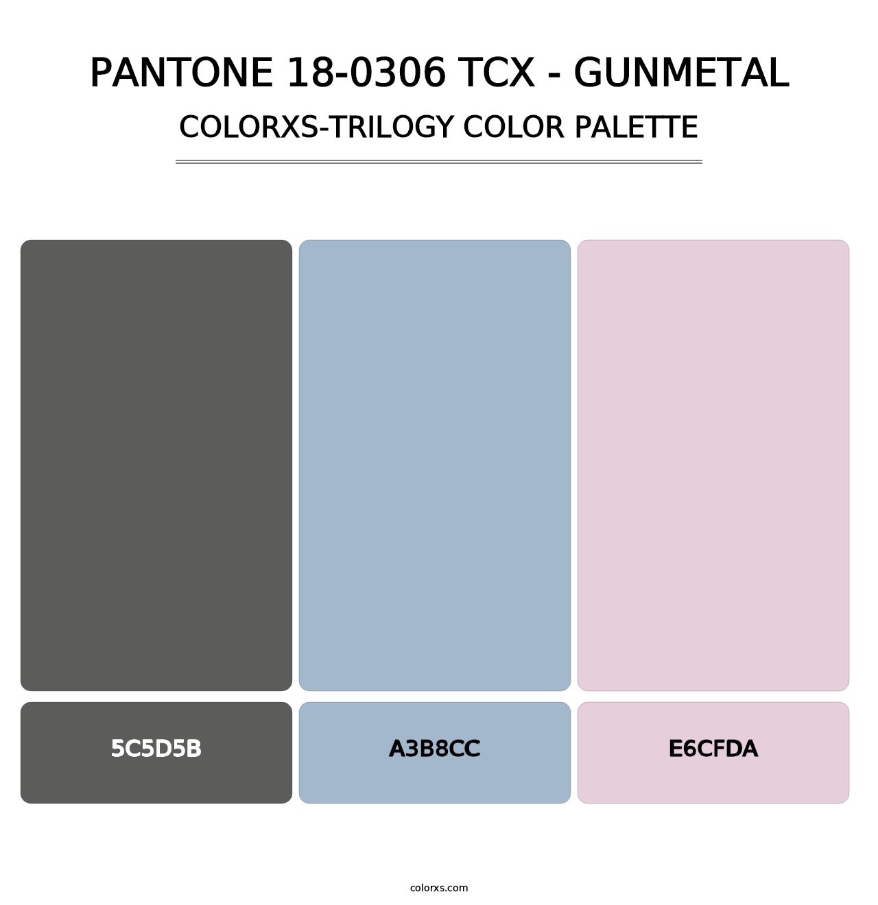 PANTONE 18-0306 TCX - Gunmetal - Colorxs Trilogy Palette