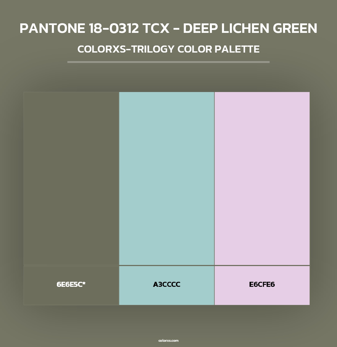 PANTONE 18-0312 TCX - Deep Lichen Green - Colorxs Trilogy Palette