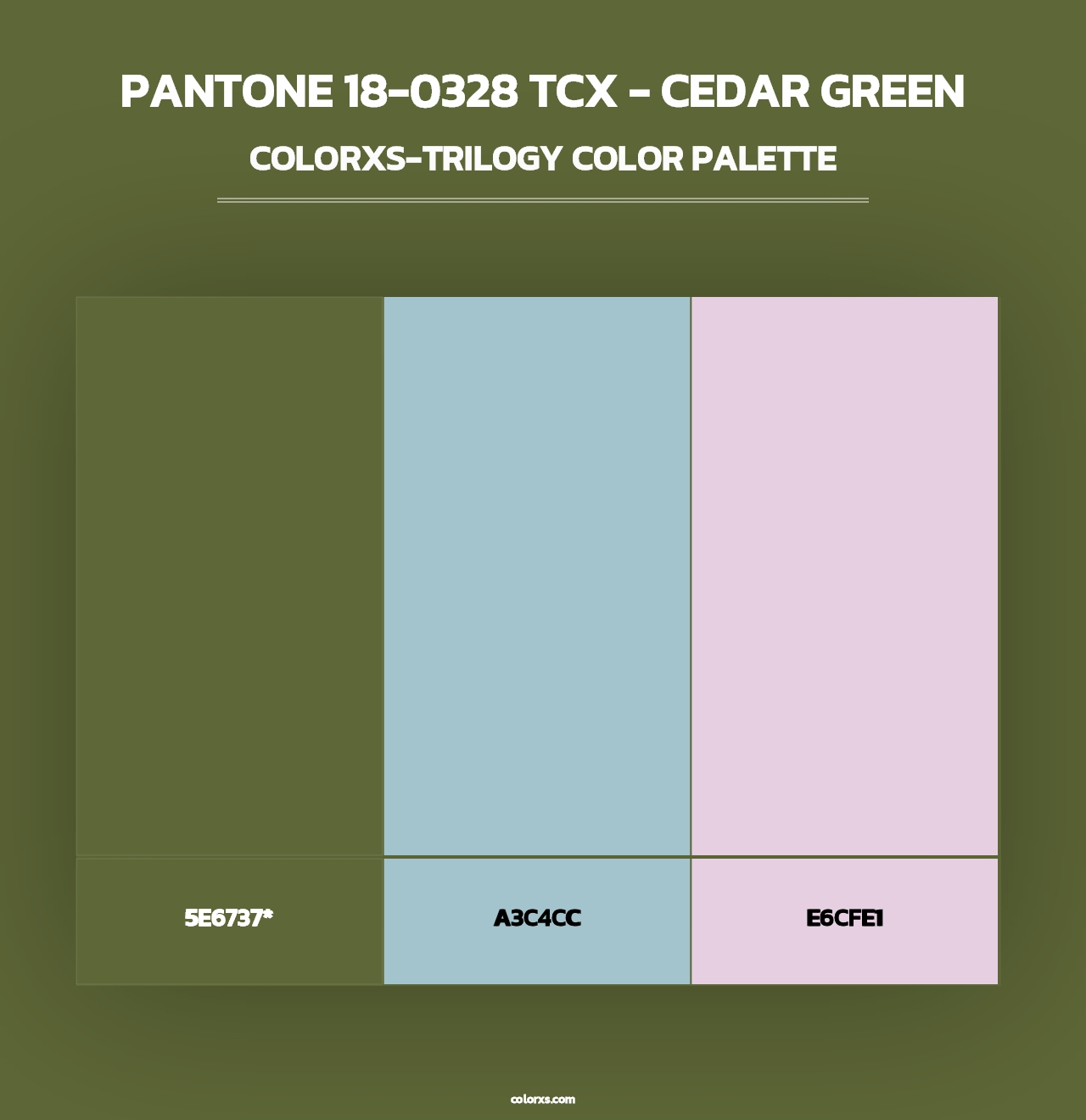 PANTONE 18-0328 TCX - Cedar Green - Colorxs Trilogy Palette