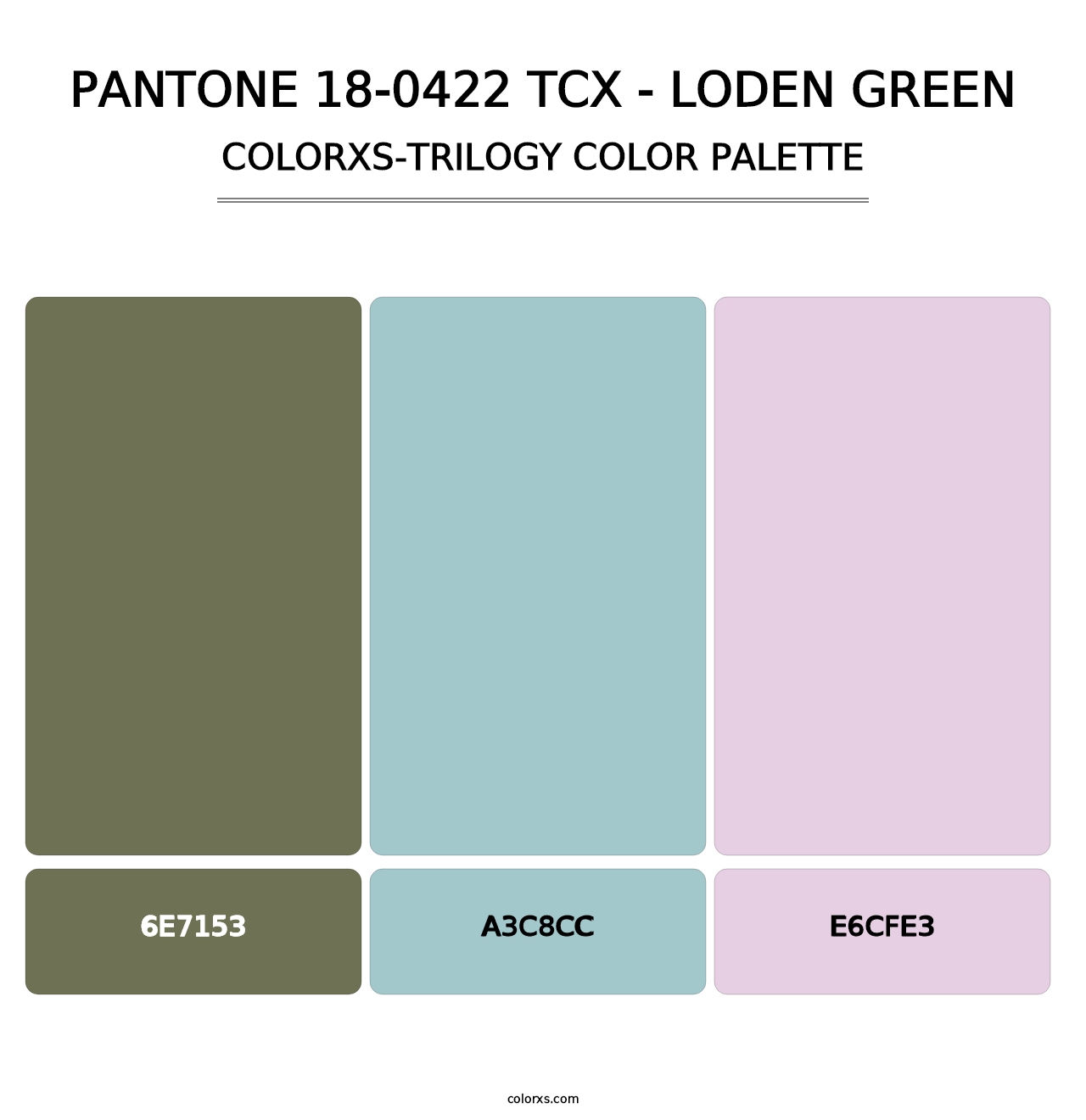 PANTONE 18-0422 TCX - Loden Green - Colorxs Trilogy Palette