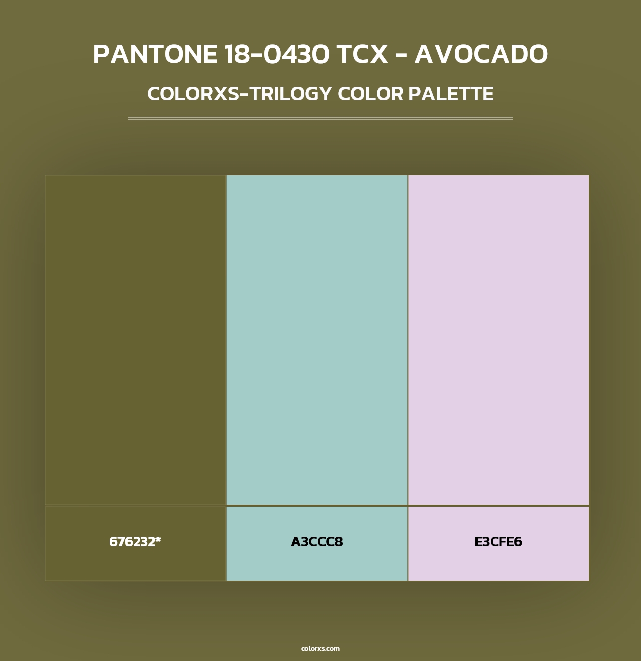 PANTONE 18-0430 TCX - Avocado - Colorxs Trilogy Palette