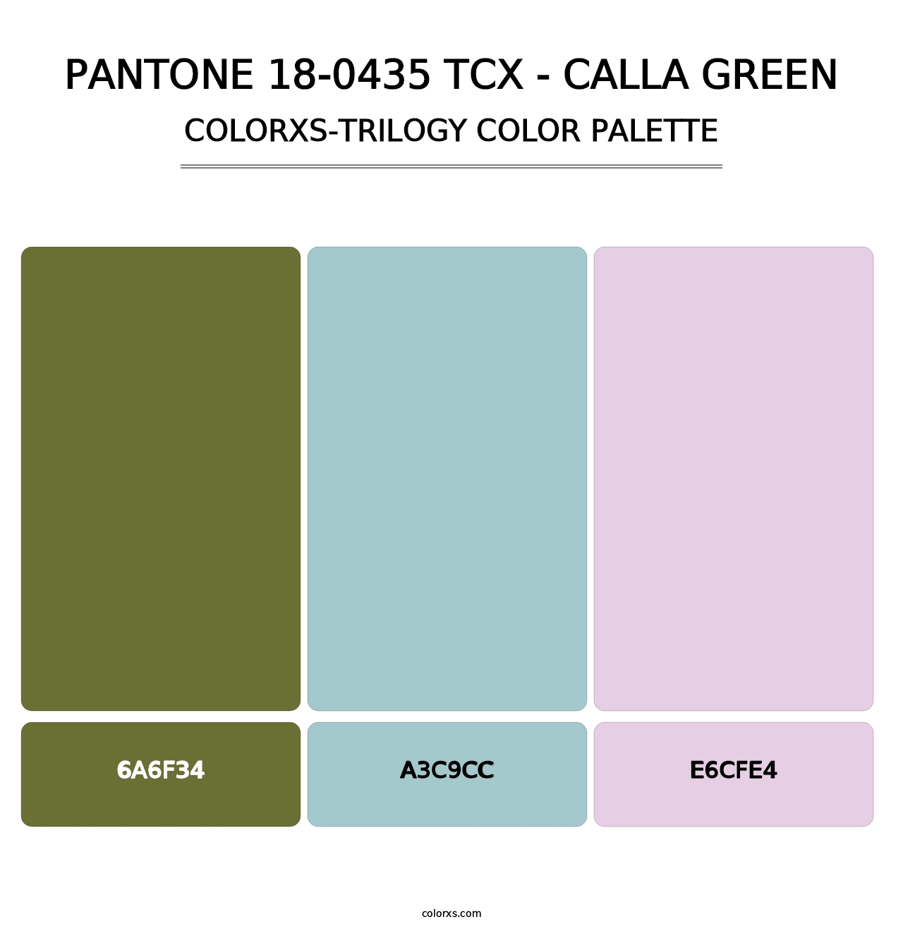 PANTONE 18-0435 TCX - Calla Green - Colorxs Trilogy Palette