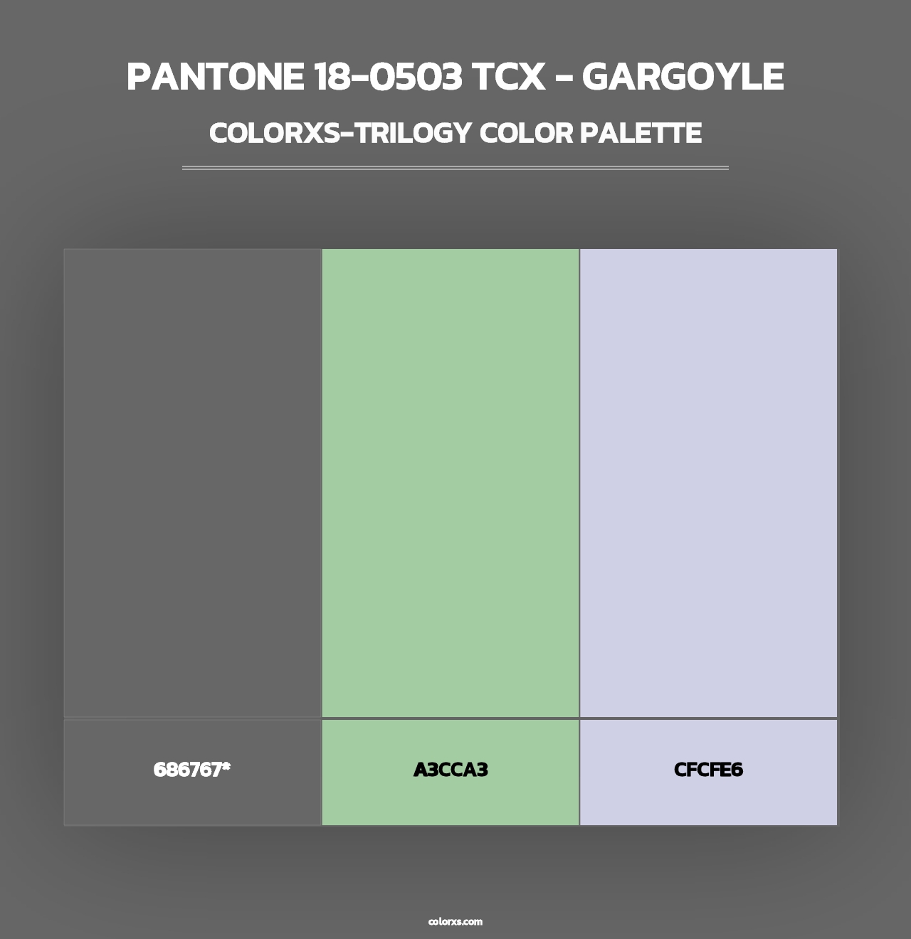 PANTONE 18-0503 TCX - Gargoyle - Colorxs Trilogy Palette