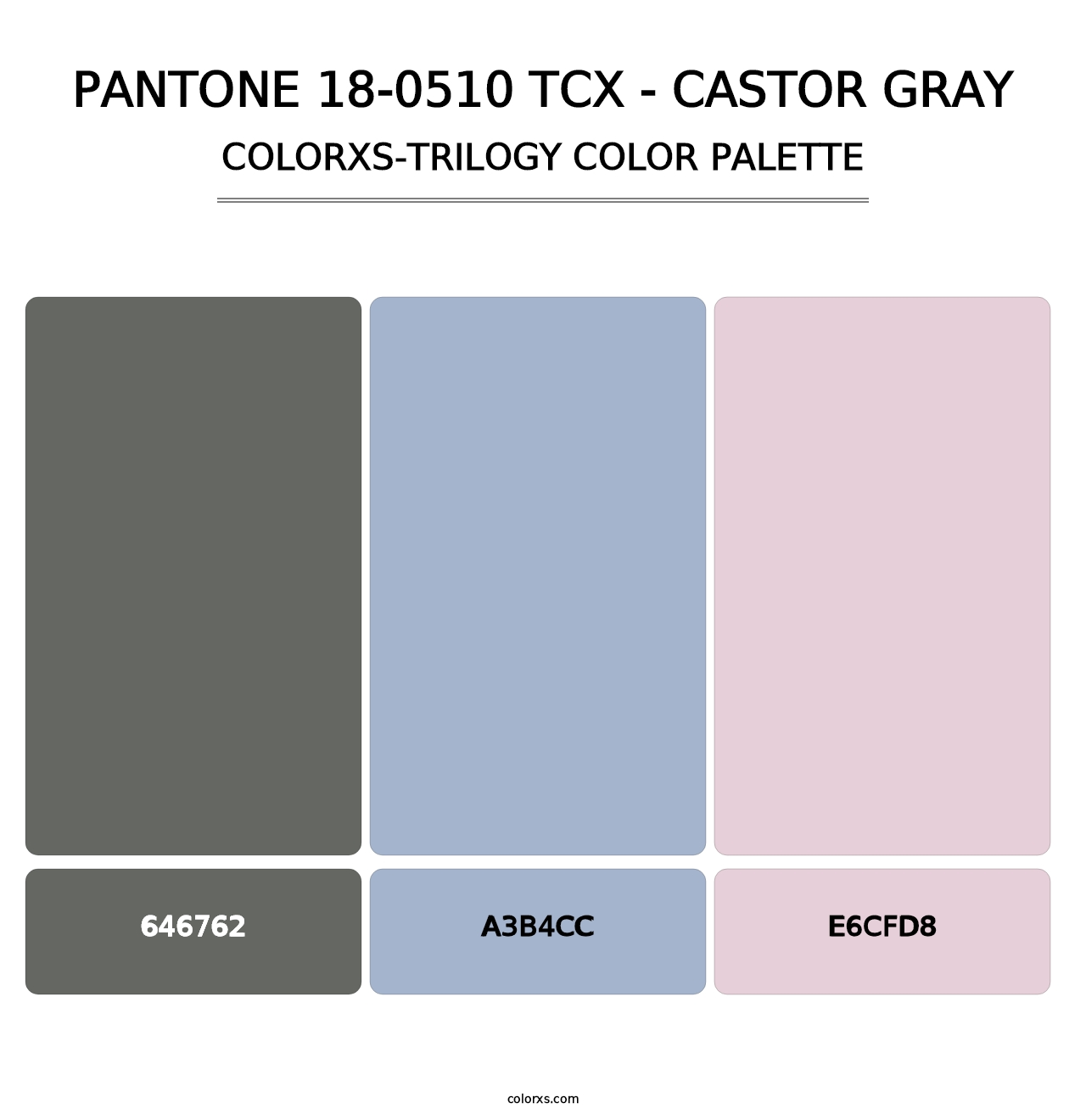 PANTONE 18-0510 TCX - Castor Gray - Colorxs Trilogy Palette