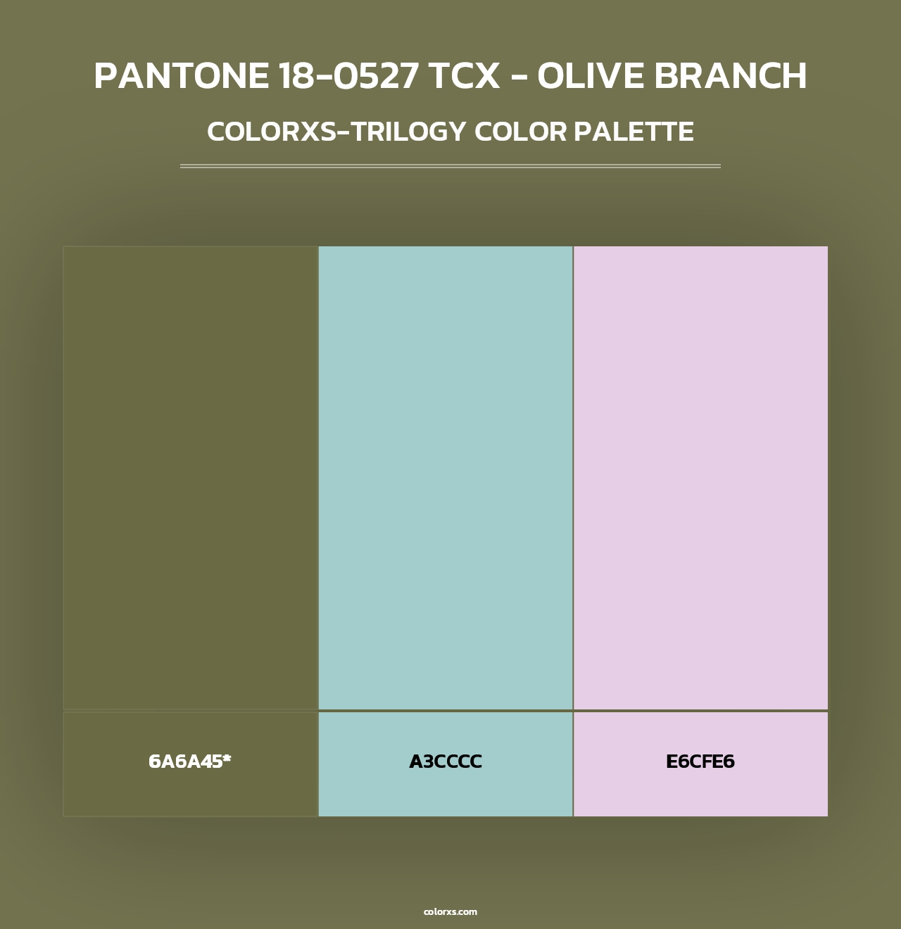 PANTONE 18-0527 TCX - Olive Branch - Colorxs Trilogy Palette