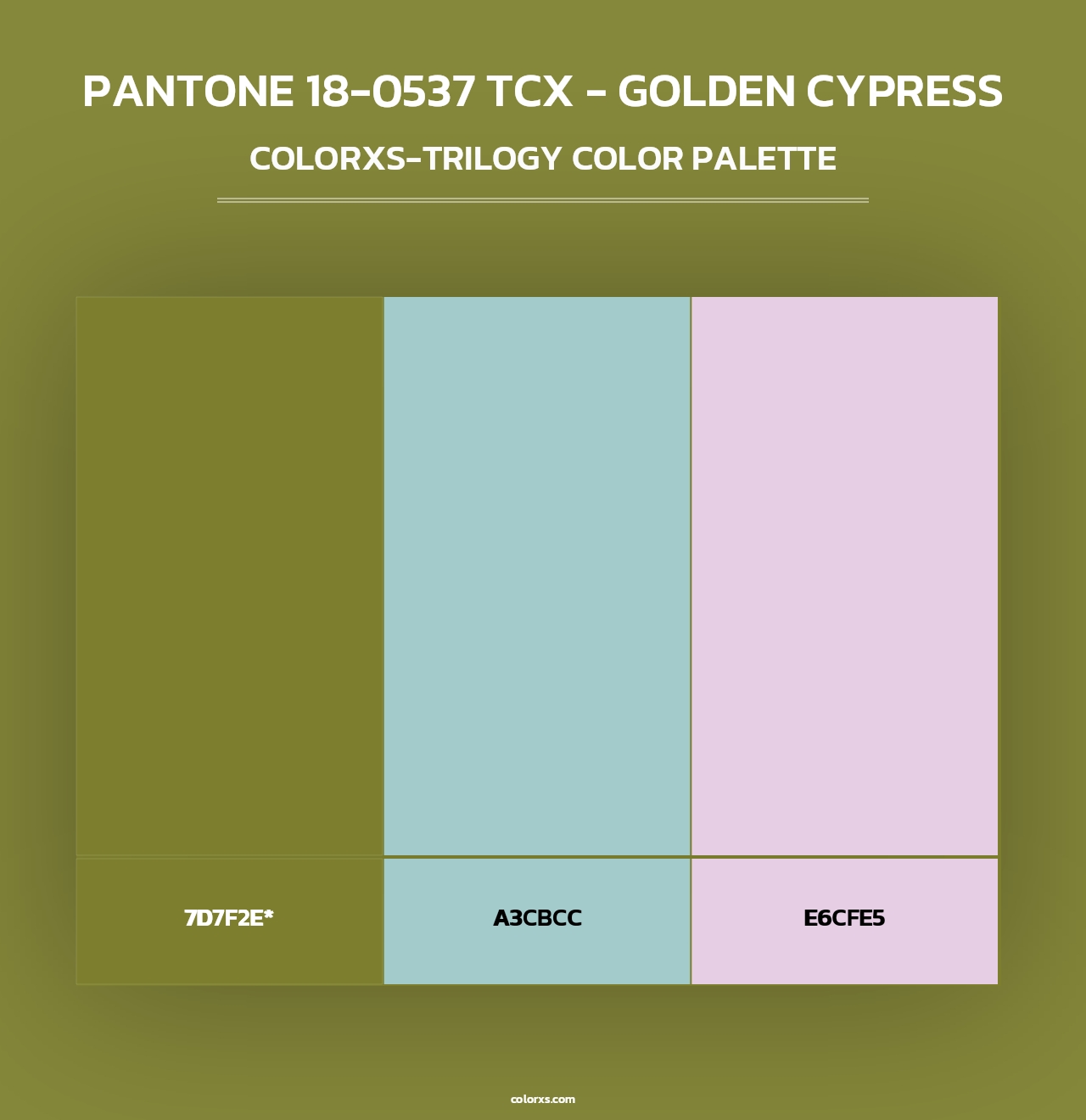 PANTONE 18-0537 TCX - Golden Cypress - Colorxs Trilogy Palette