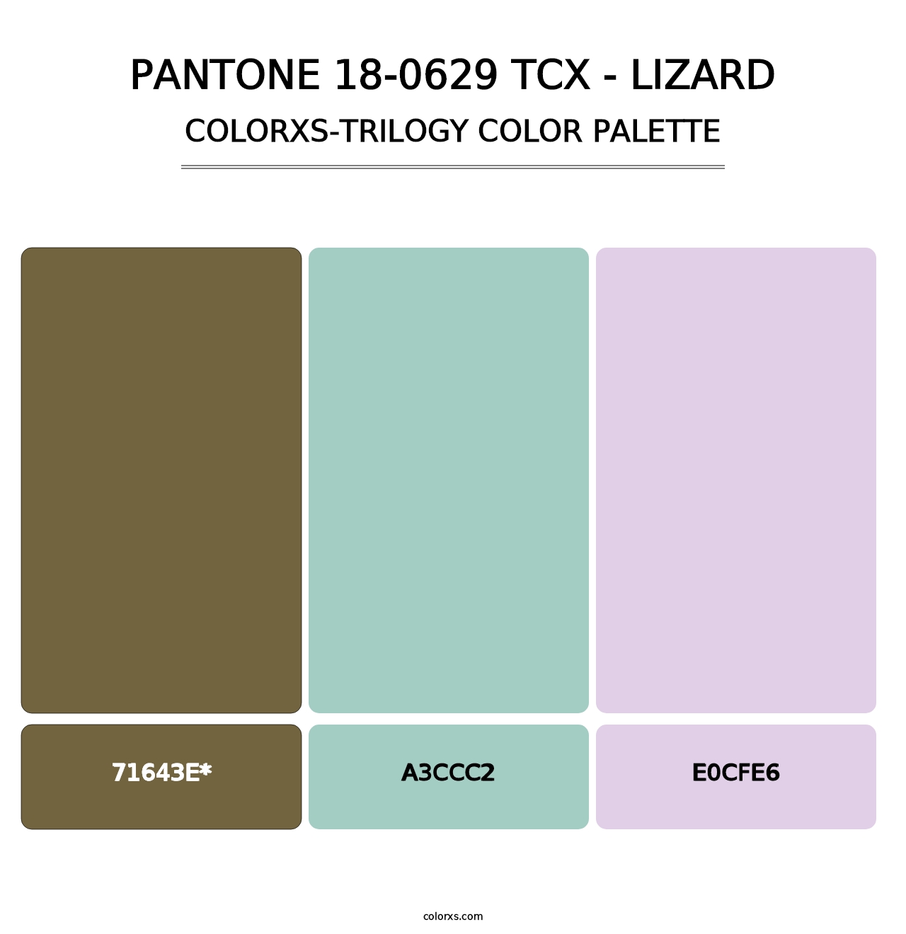 PANTONE 18-0629 TCX - Lizard - Colorxs Trilogy Palette